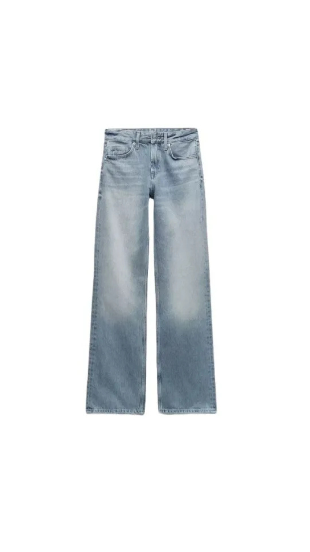 Jeans straight cintura alta