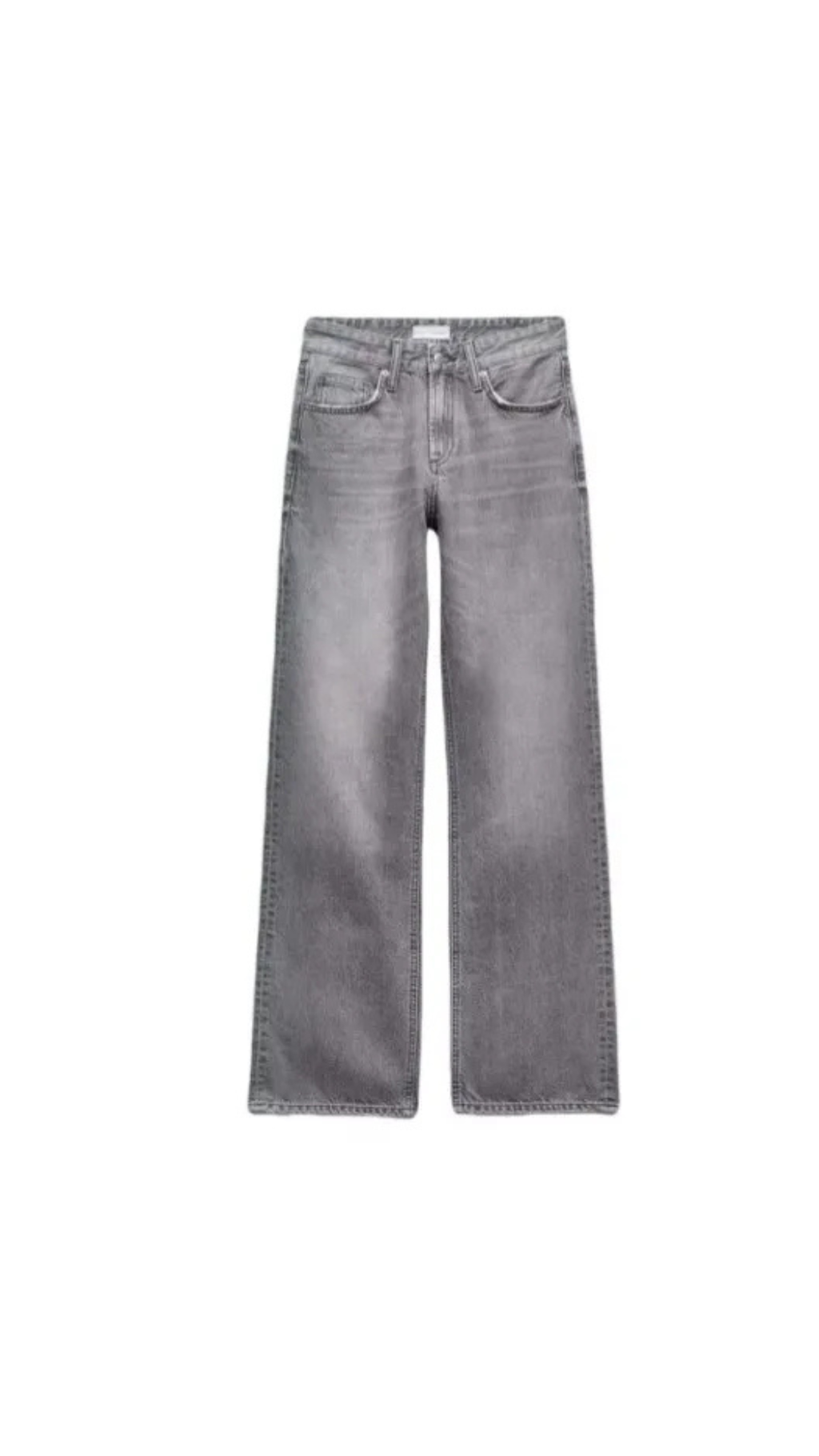 Jeans straight cintura alta