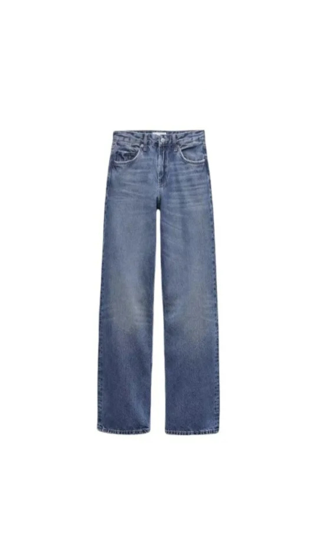 Jeans straight cintura alta