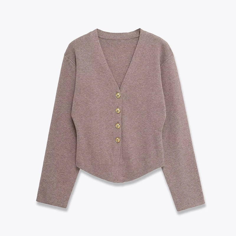 Cardigan botones dorados