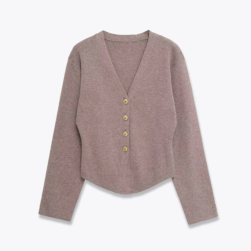 Cardigan botones dorados